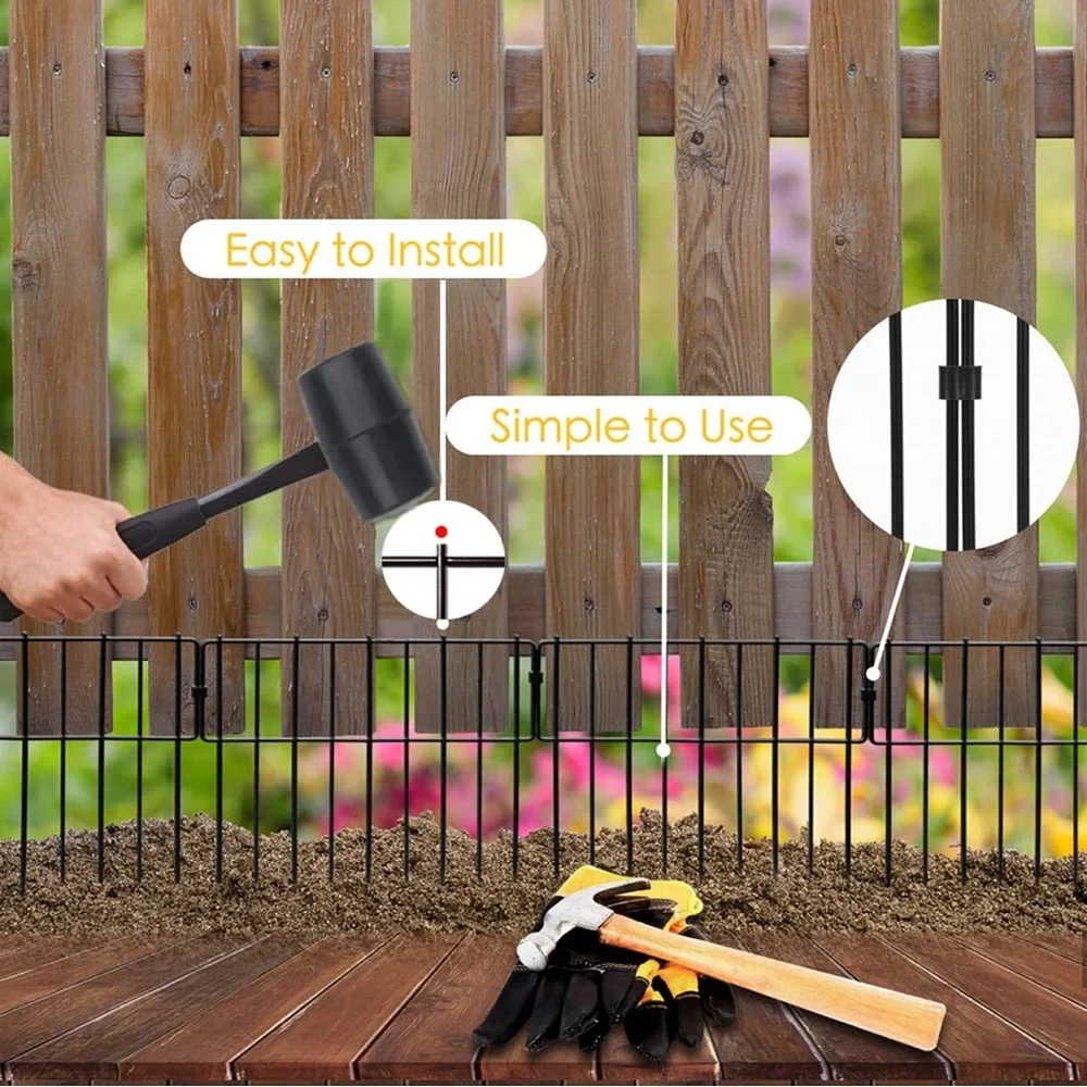Black Pet Fence Barrier 10 pcs